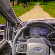 Load image into Gallery viewer, Banks Gauge Pod Kit 2023-2024 Ford F250-450 & 2021-24 F150 iDash Stealth Pod Mount - Dual Gauge