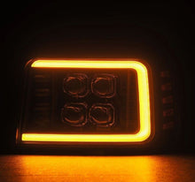 Load image into Gallery viewer, AlphaRex 92-96 Ford F-Series/Bronco NOVA-Series LED Proj Headlight Bk w/Actv Light SeqSig & SBDRL