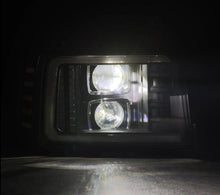 Load image into Gallery viewer, AlphaRex 92-96 Ford F-Series/Bronco PRO-Series Proj Headlight Blk w/Seq. Sig & DRL