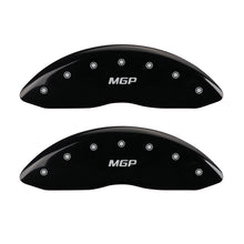 Load image into Gallery viewer, MGP 4 Caliper Covers Engraved Front & Rear MGP Black finish silver ch