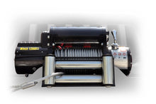 Load image into Gallery viewer, DV8 Offroad 12000 LB Winch w/ Steel Cable & Wireless Remote - Black