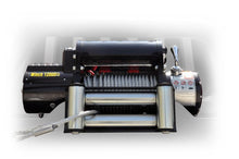 Load image into Gallery viewer, DV8 Offroad 12000 LB Winch w/ Steel Cable & Wireless Remote - Black