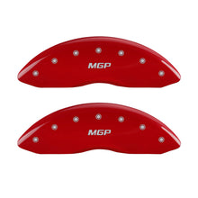 Load image into Gallery viewer, MGP 4 Caliper Covers Engraved Front & Rear MGP Red finish silver ch