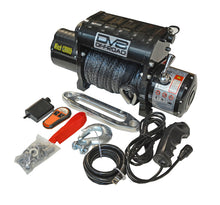 Load image into Gallery viewer, DV8 Offroad 12000 LB Winch w/ Synthetic Line & Wireless Remote - Black