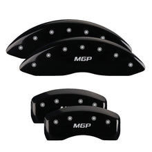 Load image into Gallery viewer, MGP 4 Caliper Covers Engraved Front & Rear MGP Black finish silver ch