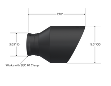 Load image into Gallery viewer, MBRP 15-23 Dodge Charger 5.7L/6.2L/6.4L T304 3in ID / 5in OD Out / 8in Length Angle Cut Black Tip
