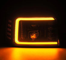 Load image into Gallery viewer, AlphaRex 92-96 Ford F-Series/Bronco PRO-Series Proj Headlights Alpha-Blk w/Seq. Sig &amp; DRL
