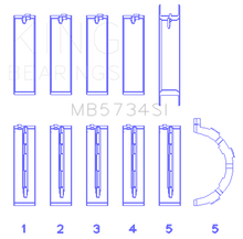 Load image into Gallery viewer, King Engine Bearings Ford 302 Cid Coyote (Size +0.25mm) Main Bearing Set
