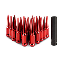 Load image into Gallery viewer, Mishimoto Steel Spiked Lug Nuts M12x1.5 20pc Set - Red
