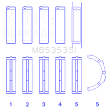 Load image into Gallery viewer, King Engine Bearings Ford 281 4.6L Sohc 16V (Size +0.75mm) Main Bearing Set
