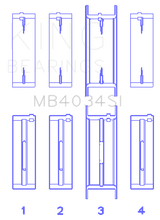 Load image into Gallery viewer, King Engine Bearings Ford 232 (Size +0.50mm) Main Bearing Set
