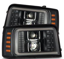 Load image into Gallery viewer, AlphaRex 92-96 Ford F-Series/Bronco LUXX-Series Proj Headlights Blk w/Actv Light SeqSig &amp; SBDRL
