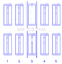 Load image into Gallery viewer, King Engine Bearings Ford 2.0/2.3L 8V (Size +0.75mm) Main Bearing Set
