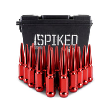 Load image into Gallery viewer, Mishimoto Steel Spiked Lug Nuts M12x1.5 20pc Set - Red
