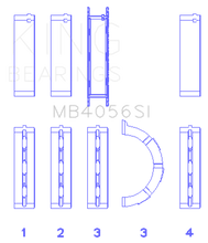 Load image into Gallery viewer, King Engine Bearings Ford 155 (Size +1.0mm) Main Bearing Set
