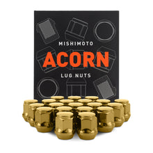 Load image into Gallery viewer, Mishimoto Steel Acorn Lug Nuts M12 x 1.5 - 20pc Set - Gold

