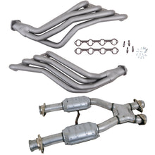 Load image into Gallery viewer, BBK 79-93 Ford Mustang 5.0L 1-3/4 Long Tube Headers w/High Flow Catted X-Pipe (Ti Ceramic)
