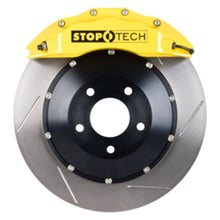 Load image into Gallery viewer, StopTech 06-09 Chevy Corvette Front BBK w/ Yellow ST-60 Calipers Slotted 355x32mm Rotors SS Lines
