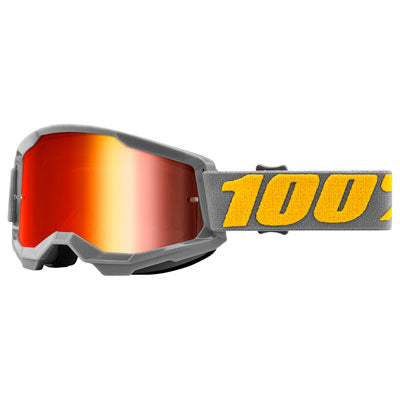 100% Strata 2 Goggle Izipizi Frame/Red Mirror Lens