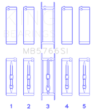 Load image into Gallery viewer, King GM LS1/2/4/6 (Housing Bore +.010) (Size .001 Oversized) Main Bearing Set
