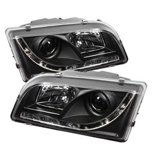 Load image into Gallery viewer, Spyder Volvo S40 97-03 Projector Headlights DRL Black High H1 Low H1 PRO-YD-VOS4097-DRL-BK
