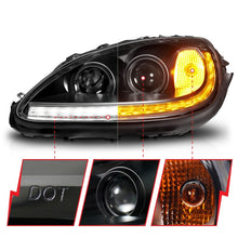 Load image into Gallery viewer, ANZO 05-13 Chevrolet Corvette Projector Headlights w/switchback &amp; Sequential LED - Black Amber
