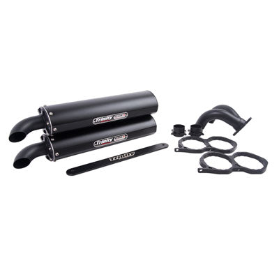 Trinity Racing Stage 5 Dual Slip Ons Cerakote Black - Canam