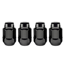 Load image into Gallery viewer, McGard Hex Lug Nut (Cone Seat Bulge Style) M12X1.5 / 3/4 Hex / 1.45in. Length (4-Pack) - Black
