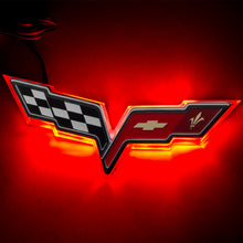 Load image into Gallery viewer, Oracle Chevrolet Corvette C6 Illuminated Emblem - Dual Intensity - Red SEE WARRANTY

