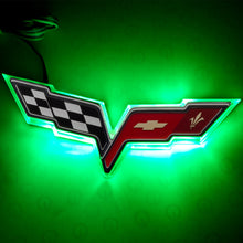 Load image into Gallery viewer, Oracle Chevrolet Corvette C6 Illuminated Emblem - Dual Intensity - Green SEE WARRANTY
