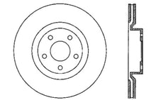 Load image into Gallery viewer, StopTech Power Slot 05-07 Cadillac XLR / 06-09 Chevy Corvette Front Right Drilled &amp; Slotted Rotors
