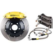 Load image into Gallery viewer, StopTech 06-09 Chevy Corvette Front BBK w/ Yellow ST-60 Calipers Slotted 355x32mm Rotors SS Lines
