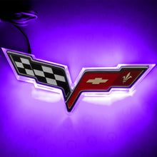 Load image into Gallery viewer, Oracle Chevrolet Corvette C6 Illuminated Emblem - UV/Purple SEE WARRANTY
