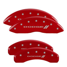 Load image into Gallery viewer, MGP 4 Caliper Covers Engraved Front &amp; Rear MGP Red finish silver ch
