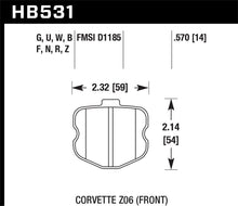 Load image into Gallery viewer, Hawk 10-12 Chevy Corvette Grand Sport / 06-12 Corvette Z06 Front DTC-70 Race Brake Pads
